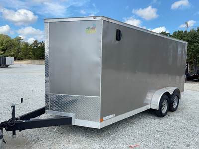 2024 Covered Wagon CW7X16TA2 16' T/A Enclosed Cargo Utility Work Ramp bidadoo
