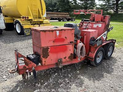 2003 Crafco SS 125 T/A Tar Kettle Trailer Mobile Sealer Isuzu Diesel bidadoo