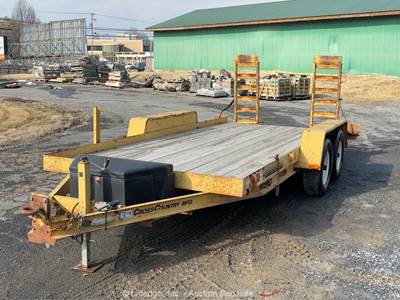2007 Cross Country 16' T/A Equipment Utility Trailer Flatbed Ramps bidadoo