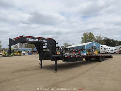 2025 Davidson GNTA8 40' T/A Gooseneck Flatbed Equipment Ramps Trailer bidadoo