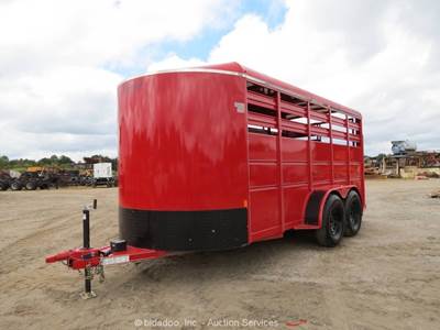 2023 Delta 500ES 16' T/A Cattle Livestock Trailer Hauler Agriculture bidadoo