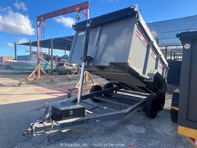2024 Diamond C12 12' T/A Hydraulic Dump Bed Tilt Tarp Utility Trailer bidadoo