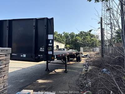 2013 Direct DT45SVTSLS-LH 45' T/A Flatbed Equipment Bulkhead Trailer bidadoo