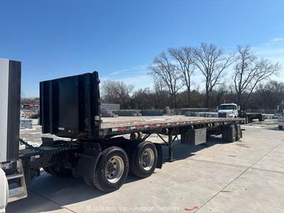 2013 Direct DT45SVTSLSL 45' T/A Flatbed Material Trailer Forklift Mount bidadoo