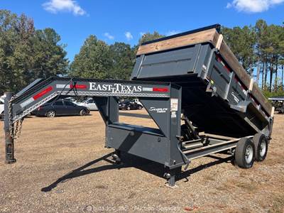 2023 East 16' T/A Gooseneck Hydraulic Dump Equipment Trailer Ramps bidadoo