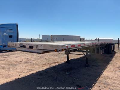 2007 East Flatbed 48' T/A Semi Truck Equipment Transport LED Trailer bidadoo