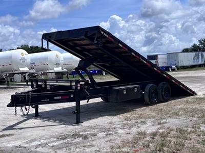 2025 East Texas Trailers 24' T/A Tilt Deck Flatbed Equipment Trailer bidadoo