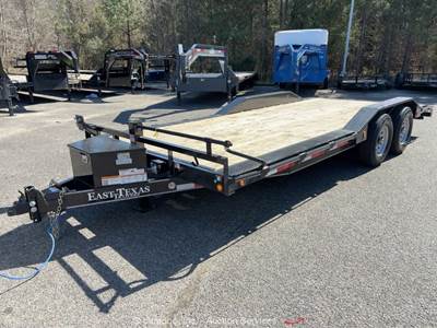 2026 East Texas Trailers CH0220 20' Flatbed Equipment Utility Trailer bidadoo