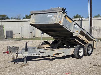 2018 Felling FT-10DTHD-G 12' T/A 4 YD Hydraulic Dump Bed Utility Trailer bidadoo
