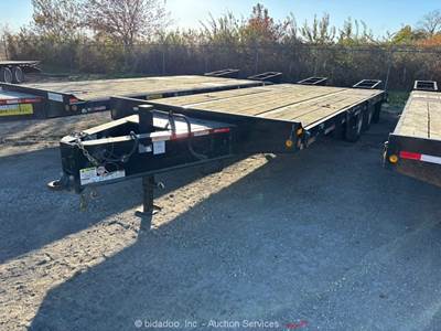 2020 Felling FT-20-2 LP 20' T/A Flatbed Equipment Utility Trailer Ramp bidadoo