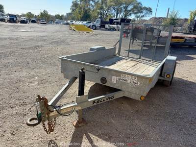 2016 Felling FT-3-G 10' Equipment Trailer Wood Deck S/A Fold Down Ramp bidadoo