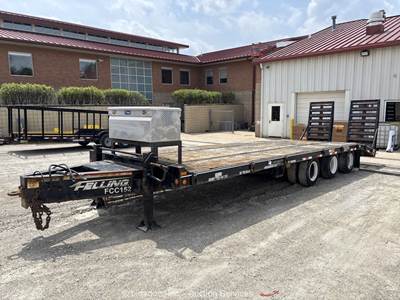 2016 Felling FT-50-3-LP Tri-Axle Wood Deck Equipment Ramp Trailer bidadoo