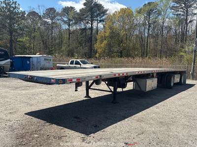 2008 Fontaine 48' T/A Flatbed Spread Axle Equipment Cargo Semi Trailer bidadoo