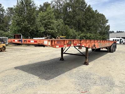 Fruehauf 40' Tandem Axle Flatbed Utility Equipment Semi Hauler Trailer bidadoo