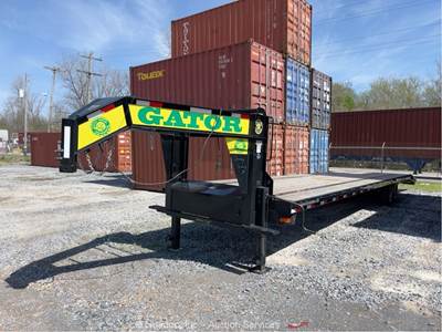 2025 Gator Made 35+5 Gooseneck T/A 40' Flatbed Equipment Wood Trailer bidadoo