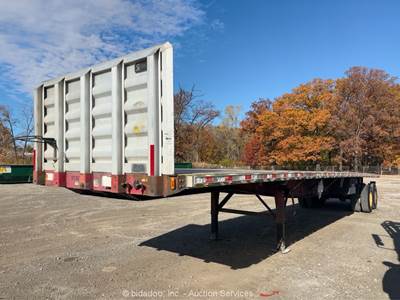 2007 Great Dane T/A Flatbed Trailer Aluminum Deck Forklift Mount bidadoo