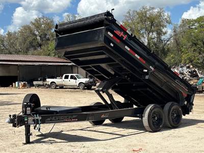 2025 Horizon T/A 14' Hydraulic Dump Tilt Bed Utility Ramp Tarp Trailer bidadoo