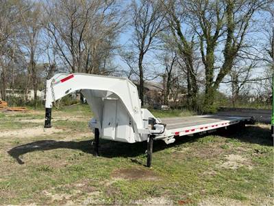 2025 Horizon FHZSSGN 40' T/A Gooseneck Flatbed Equipment Ramp Trailer bidadoo