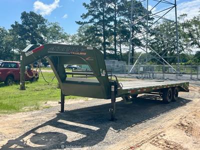 2025 Horizon FTZGN-24'MR  24’ Flatbed Gooseneck Dovetail Ramps Trailer bidadoo