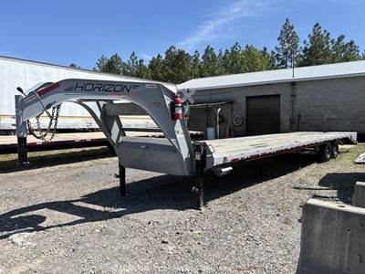 2025 Horizon FTZGN-36’MR 7K 36' T/A Gooseneck Flatbed Equipment Trailer bidadoo