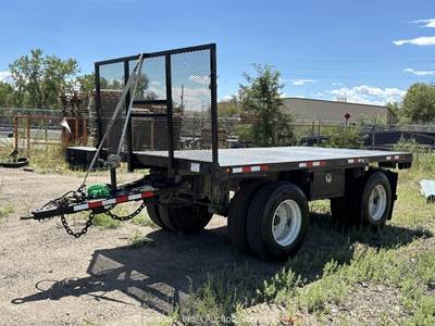 2004 Independent  1602-SP T/A 16' Spread Axle Flatbed Pup Trailer Hauler bidadoo