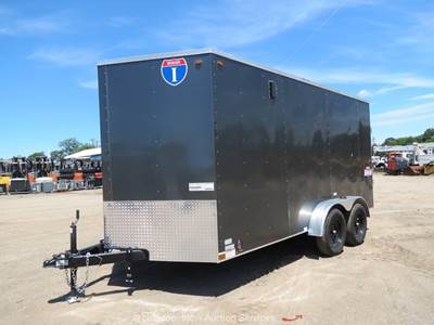 2025 Interstate Enclosed 14' Trailer Wooden Deck Side Door Ramp Door T/A bidadoo