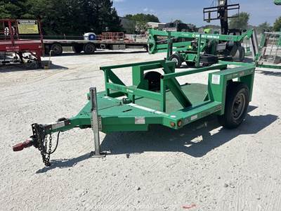 2015 JLG 449 9' S/A HD Hydraulic Drop Deck Equipment Flatbed Trailer bidadoo