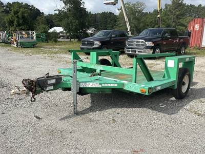 2015 JLG 4610 S/A 10' Hydraulic Drop Deck Equipment Flatbed Trailer bidadoo