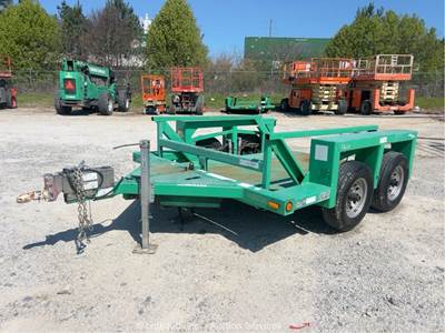 2014 JLG 7610 T/A 10' Hydraulic Drop Deck Utility Equipment Trailer bidadoo