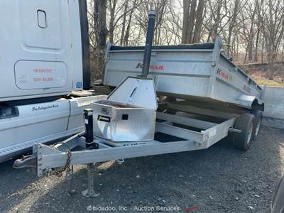 2024 K-Trail D612-10 12' Hydraulic Dump Bed Utility Box Cargo Trailer bidadoo