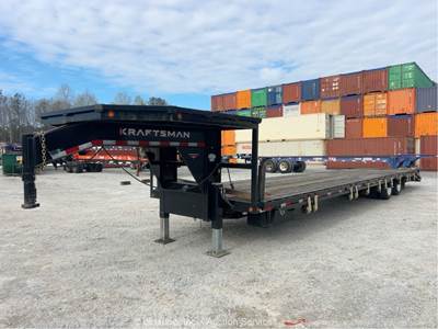 2021 Kraftsman GL-12 T/A Gooseneck Deckover Flatbed Equipment Trailer bidadoo