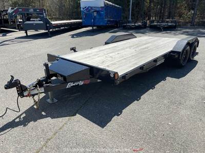 2025 Liberty LC7K83X18C4DT 18' T/A Flatbed Equipment Utility Trailer bidadoo