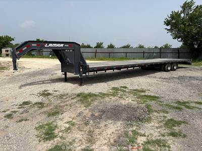 2024 Lamar Trailers FD02402A 40' T/A Gooseneck Equipment Flatbed Trailer bidadoo