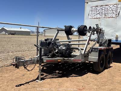 2023 Larson 7500G T/A Cable Trailer Predator Motor Hydrailic Lift Reel bidadoo
