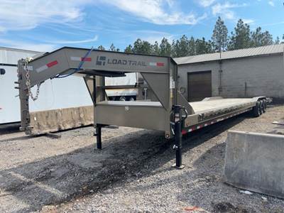 2026 Load Trail Tri-Axle 44' Gooseneck Flatbed Car Hauler Ramp Trailer bidadoo