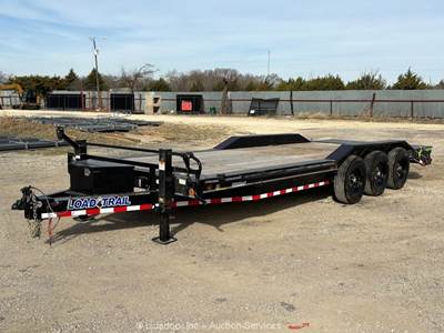 2024 Load Trail 24' Tri-Axle Bumper Pull Car Hauler Flatbed Trailer bidadoo