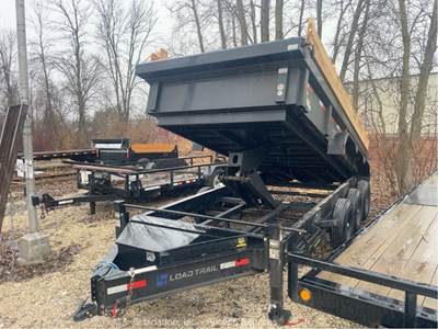 2025 Load Trail Triple Axle Dump 16' Hydraulic Utility Ramp Trailer bidadoo