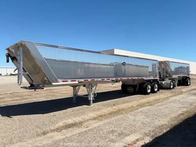 2019 MAC MVP Dump Aluminum Commodities Transfer Trailer Dolly Quad Axle bidadoo