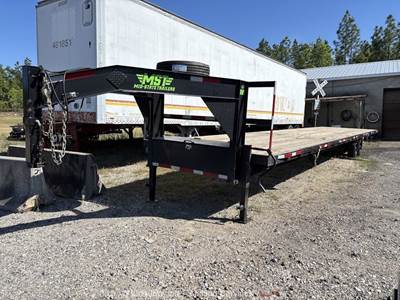 2025 Mid State Trailers 40' T/A Gooseneck Flatbed Equipment Trailer bidadoo