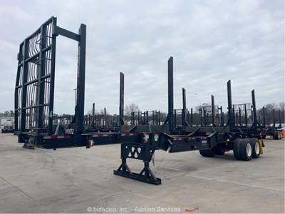 2023 Manac 23240A200 Drop Skeleton 40' Logging Trailer Pole Hauler T/A bidadoo