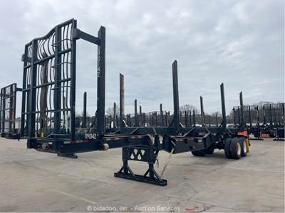 2023 Manac 23240A200 Drop Skeleton 40' Logging Trailer Pole Hauler T/A bidadoo