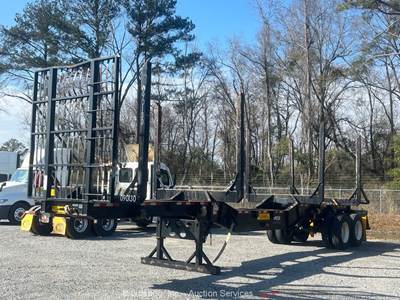 2023 Manac 23240A200 Drop Skeleton 40' Logging Trailer Pole Hauler T/A bidadoo
