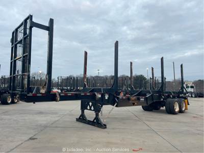 2023 Manac 23240A200 Drop Skeleton 40' Logging Trailer Pole Hauler T/A bidadoo