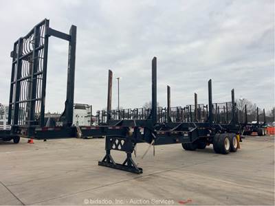 2023 Manac 23240A200 Drop Skeleton 40' Logging Trailer Pole Hauler T/A bidadoo