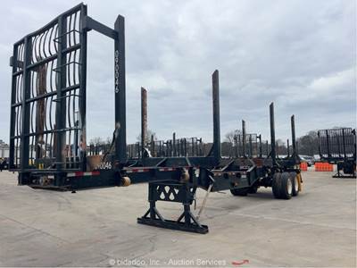 2023 Manac 23240A200 Drop Skeleton 40' Logging Trailer Pole Hauler T/A bidadoo
