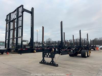 2023 Manac 23240A200 Drop Skeleton 40' Logging Trailer Pole Hauler T/A bidadoo