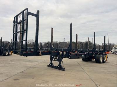 2023 Manac 23240A200 Drop Skeleton 40' Logging Trailer Pole Hauler T/A bidadoo
