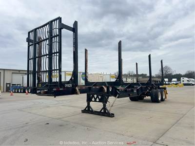 2023 Manac 23240A200 Drop Skeleton 40' Logging Trailer Pole Hauler T/A bidadoo