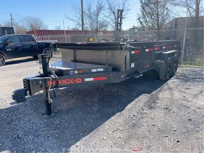 2023 Maxey Maxx-D 16' T/A Pull Behind Hydraulic Tarp Ramp Dump Trailer bidadoo