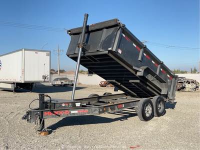 2023 Maxey Maxx-D 14' T/A Pull Behind Hydraulic Tarp Ramp Dump Trailer bidadoo